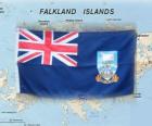 Σημαία των νησιών Φόκλαντ, βρετανικό υπερπόντιο έδαφος στο νότιο Ατλαντικό